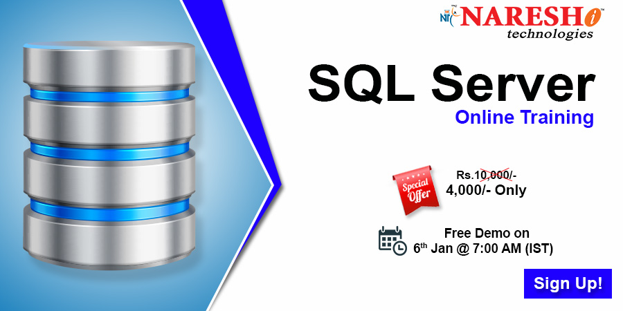 nareshitech's tweet image. Special Offer Rs.10,000/- Only (Online Training)
SQL Server Online Training Demo on 6th JAN @ 7:00 AM IST By Real-Time Expert.
Demo link: zoom.us/j/423967383
📧: online@nareshit.com | 📲: +91-8179191999
#sql #sqlserver #sqlserveronlinetraining ##sqlserveronlinecourse