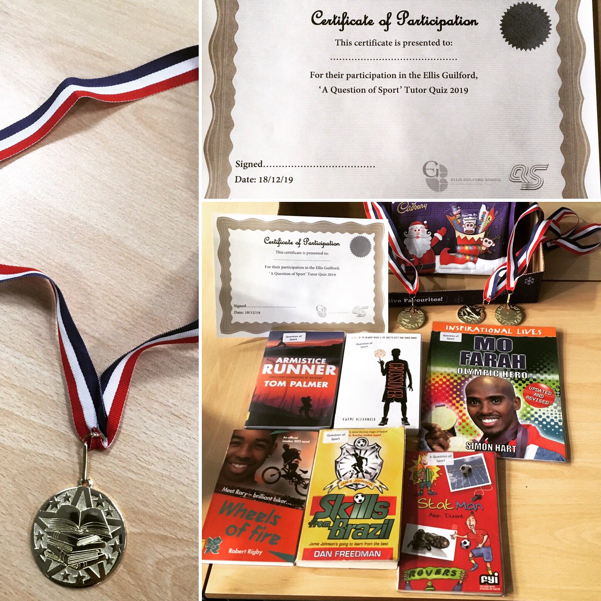 LRCEllisG's tweet photo. ‘A Question of Sport’ yesterday for Year 7: where literacy meets sport. Competitive, adrenaline-fuelled and, most importantly, FUN. #readingchampions @kwamealexander @tompalmer @literacy_trust @danfreedman_99 https://t.co/U6vxGJk39v