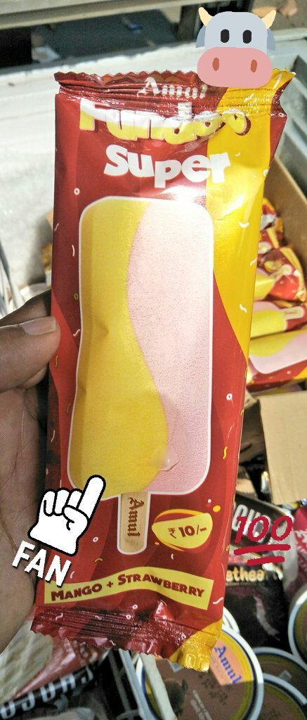 SACHINTAK55's tweet photo. #Amul #Amulocation BIGOBASKET BEST1TOP1 IN MARKET NEW ONE AMUL FUNDOO SUPER S TEN ONLY REAL DOODH FUNDOODH ICE CREAM 2IN1 MANGO π #RS10 #JOYKINDER EAL DOODH MILK MADE FOR SUPPER CHOICE CHILDREN'S KIDS #FUNDOODH https://t.co/O7pqIxYWfH