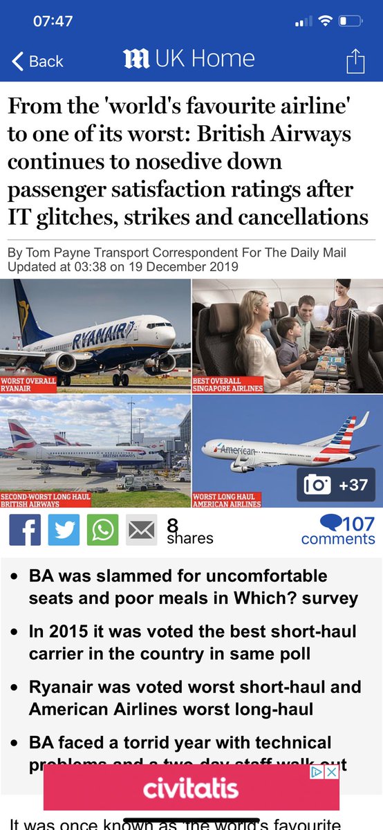 Sporthub365's tweet photo. @alex_cruz It’s amazing what you have managed in such a short space of time #britishairways #notba https://t.co/uTiOMIwHqB