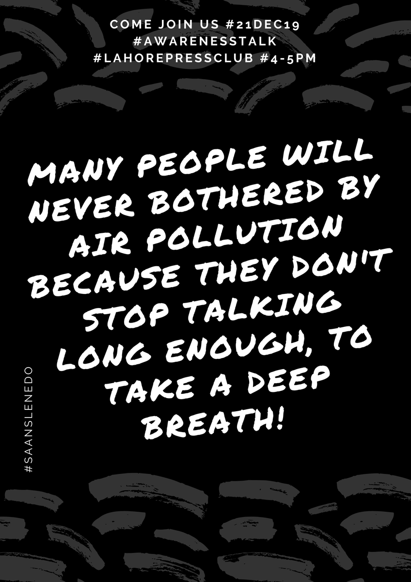 NoorulainSadia's tweet photo. Isn't it TRUE???
We are in #climateemergency, we have to talk on it #lahoresmog #airpollution #fightingsmog #backtosimplicity #unitebehindscience @gretathunberg
Come join me on #Saanslenedo Awareness Talk on #smog #airpollution #climatechange #lahorepressclub #21Dec2019 https://t.co/zUV9fZFkNt
