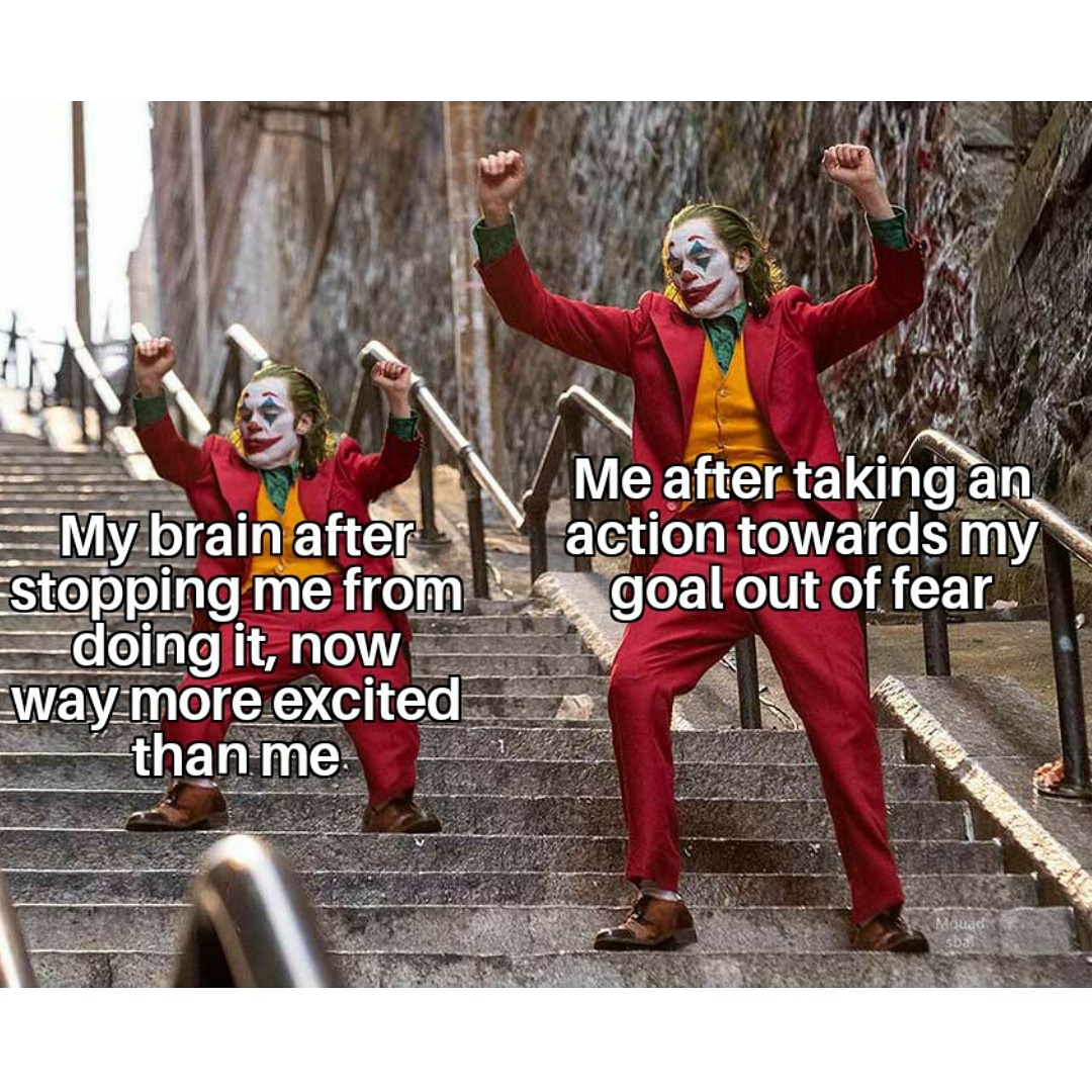 vishzp's tweet photo. ➡️ How many of you feel the same way after you take action towards your goals?⁣

#goalsetting2019 #goals #action #takeactionnow #garyveechallenge #memesdaily #funnymemes #jokermemes #positivity #inspirational #motivation #thursdaymotivation #brainhacking #brain https://t.co/mpSWW8wLt5