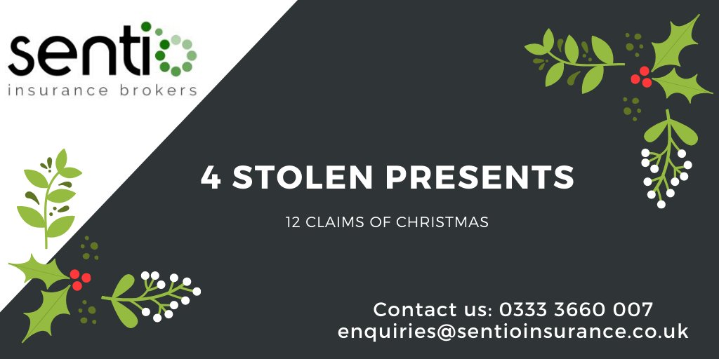 sentio_ins's tweet photo. #12ClaimsofChristmas 4 Stolen Presents- it is sad but #Christmas is the busiest time for theft. If you are heading out in the evening, leave a light or lamp on to deter unwanted festive visitors #christmas #insurance #sentioinsurance #WorcestershireHour https://t.co/9KgHiJgJFh