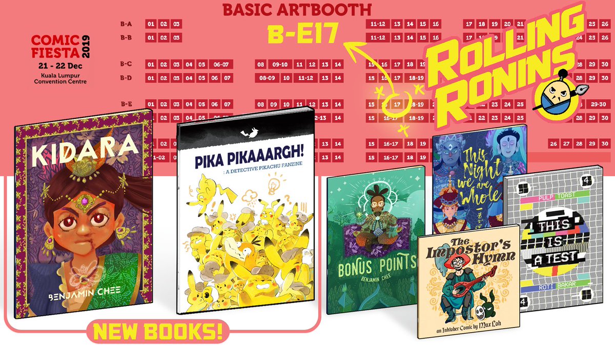charsiewspace's tweet photo. It's #ComicFiesta2019 soon! Here's a part of what I'll have there, come by check out the rest of my friends' books too - we'll be at B-E17! #comicsofCF2019 https://t.co/iX3iLYw3KW