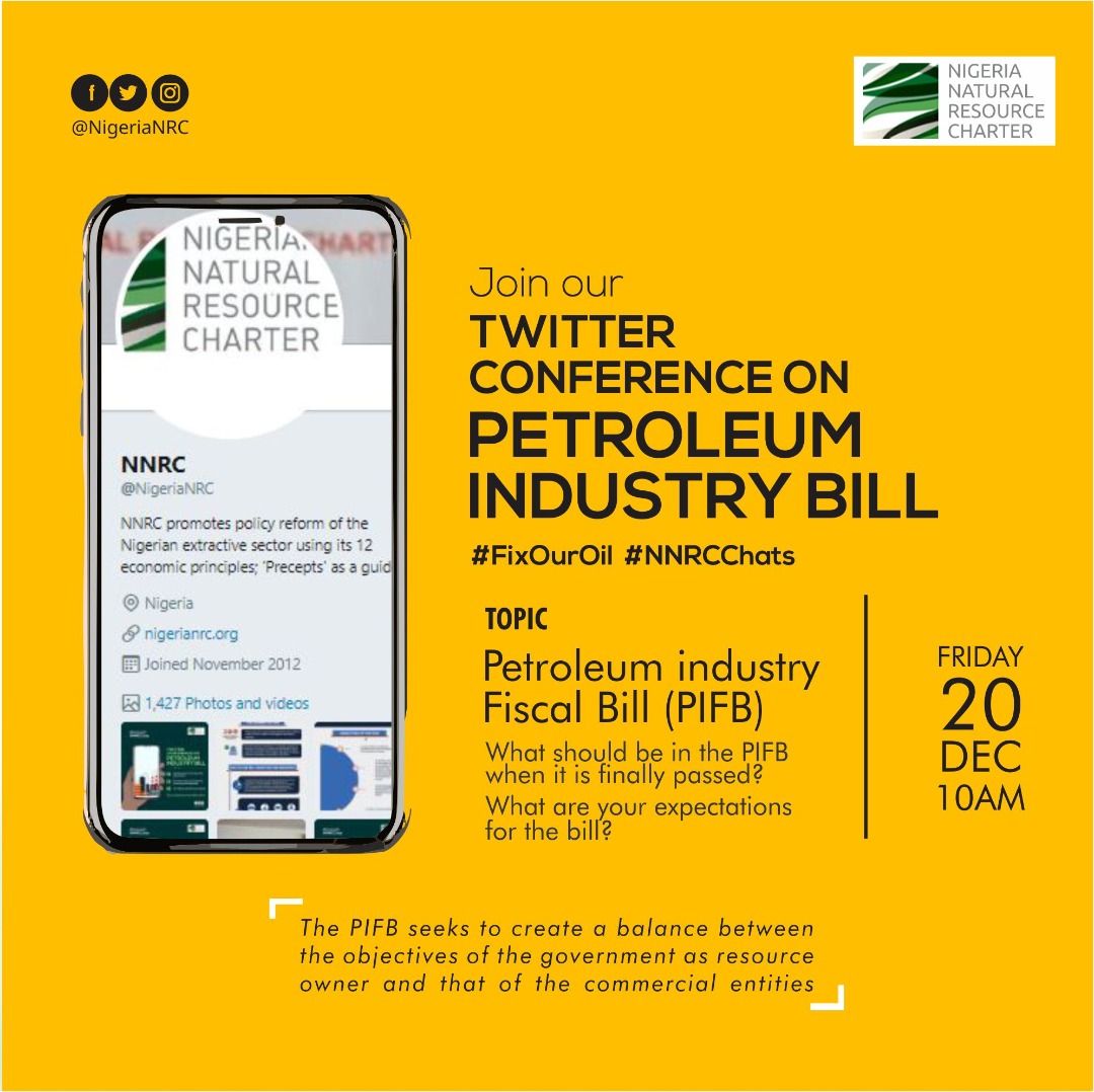 MercyEbute's tweet photo. Discussion on the Petroleum Industry Bill continues tomorrow Friday, 20th December 2019. The quest for reformation in the oil and gas industry is a drive to bring prosperity for all. So let's talk #FixOurOil #NNRCChats #PIFB https://t.co/1N0XymqirR