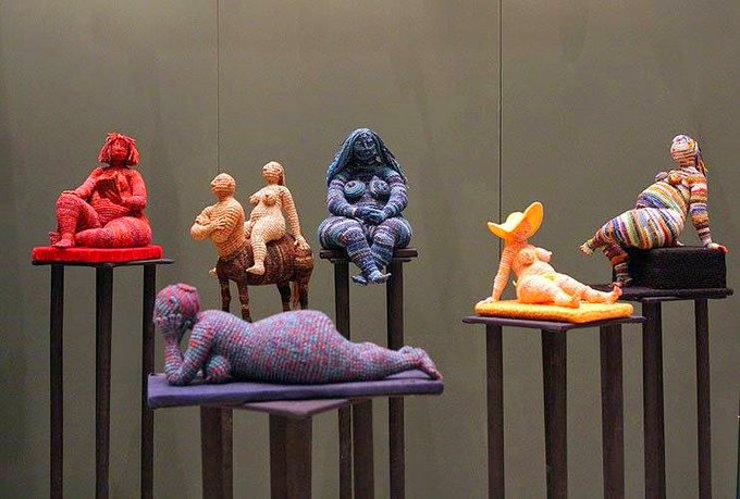 Crocheted sculptures by Russian textile artist Yulia Ustinova #womensart