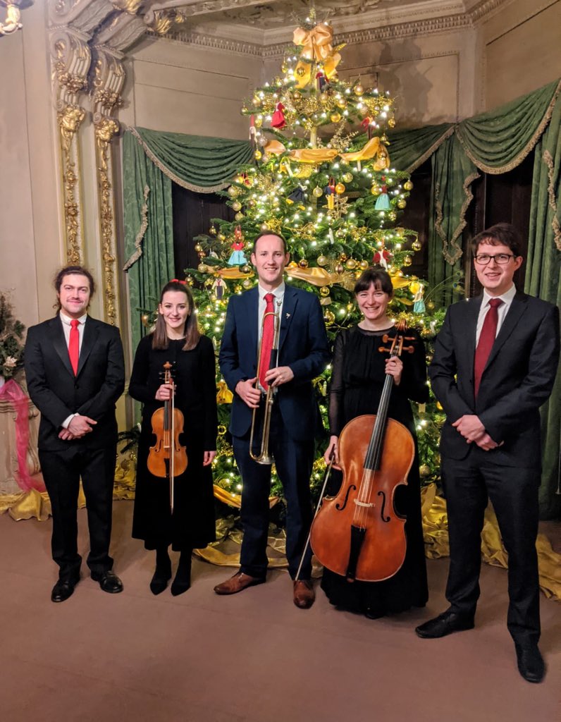 Eboracumbaroque's tweet photo. Amazing day @WimpoleEstateNT yesterday performing two sold out concerts in the beautiful chapel and we got a shot next to one of the stunning Christmas trees! #georgianchristmas #baroque #christmastree https://t.co/3Y3uzrcDGn