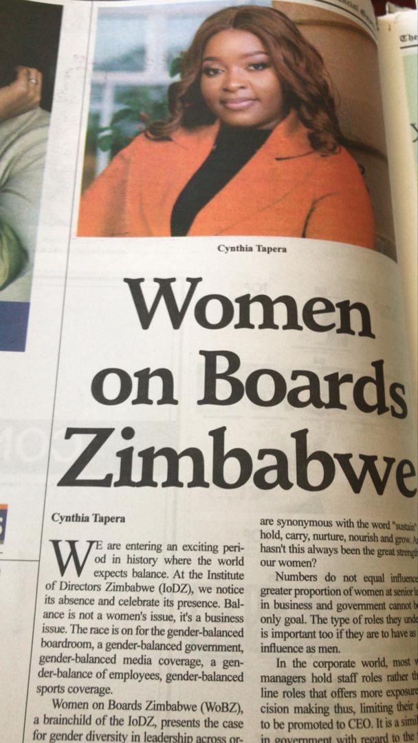 Today's @FingazLive I write on #women on boards in #Zimbabwe. 
Numbers do not equal influence! Women are also pushing for influencial roles in #leadership! @EveGadzikwa2- Boardroom etiquette @SandeJaqueline- #Youth on boards @IOD_Zimbabwe @CorpGovUK @excellencia_ltd @marciakayie