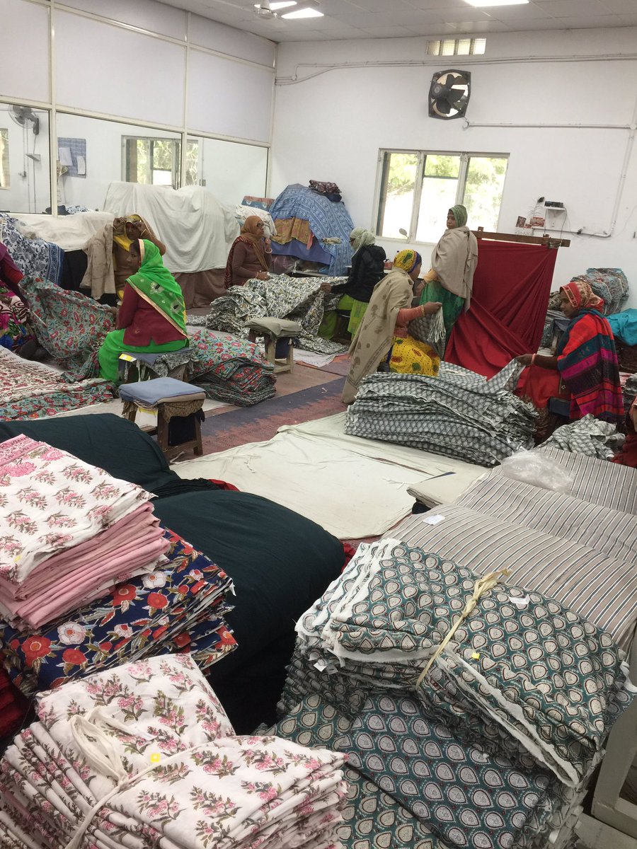 Colourful morning spent at the Anokhi factory. @stchrishead @StChris_School