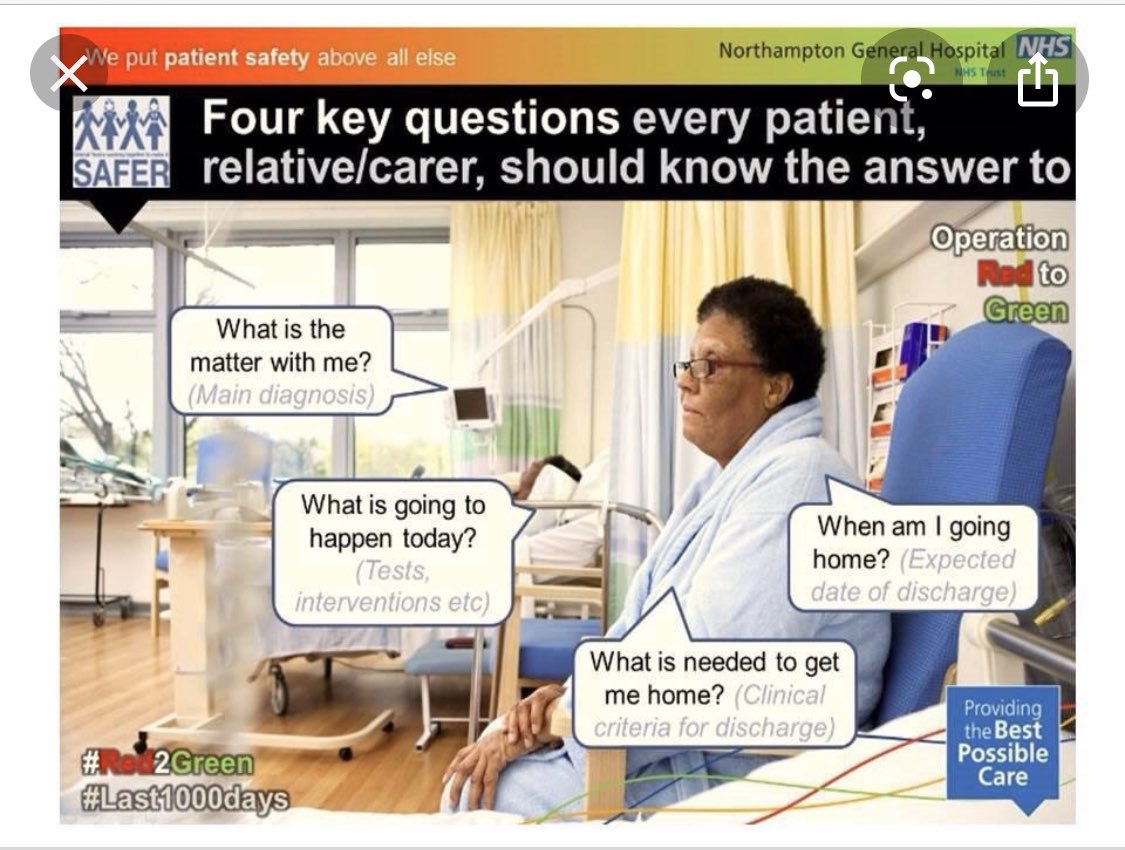PTOTSLTDietAHPs's tweet photo. Day 4 #superDischargeweek @RUHBath and today we are back focusing on those pesky pathway 0s ... helping patients understand What needs to happen to #GetMeHomeforChristmas Today! All patients should know the answer to their 4 questions: https://t.co/bIfhVEfLsW