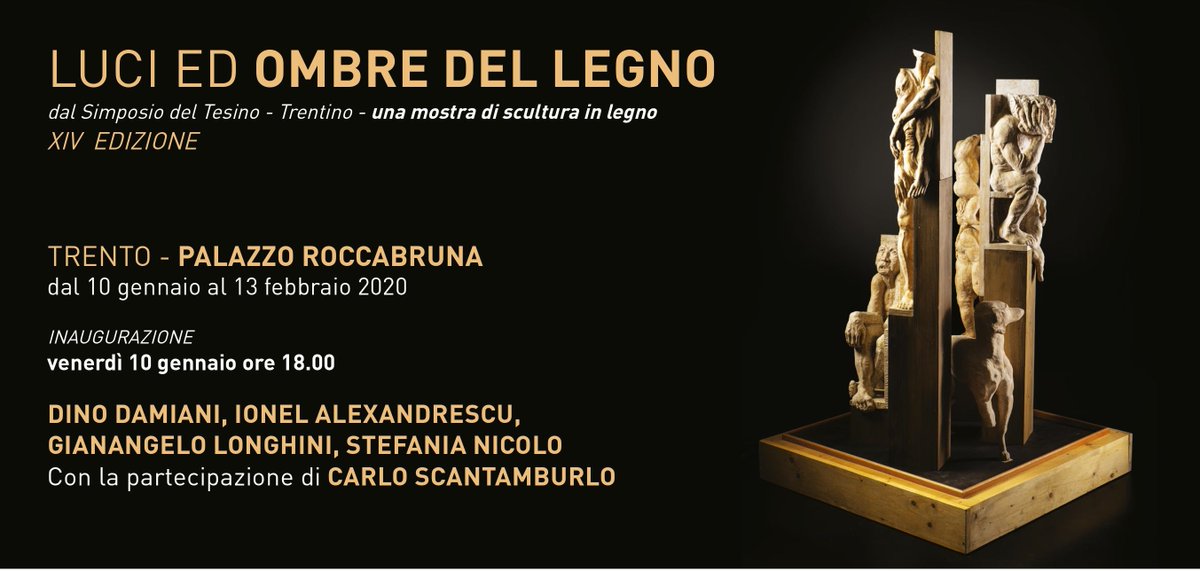 Luci e Ombre del Legno: una mostra che viaggia. #Inaugurazione 10/01, ore 18 a <a href="/palRoccabruna/">Palazzo Roccabruna</a>
𝐷𝑎𝑙 𝑆𝑖𝑚𝑝𝑜𝑠𝑖𝑜 𝑑𝑒𝑙 𝑇𝑒𝑠𝑖𝑛𝑜 𝑢𝑛𝑎 𝑚𝑜𝑠𝑡𝑟𝑎 𝑑𝑖 𝑠𝑐𝑢𝑙𝑡𝑢𝑟𝑒 𝑖𝑛 𝑙𝑒𝑔𝑛𝑜
👉 bit.ly/2EueoeJ 

#palazzoroccabruna #legno #trentino #scultureinlegno