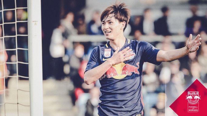 Takumi Minamino di Red Bull Salzburg.