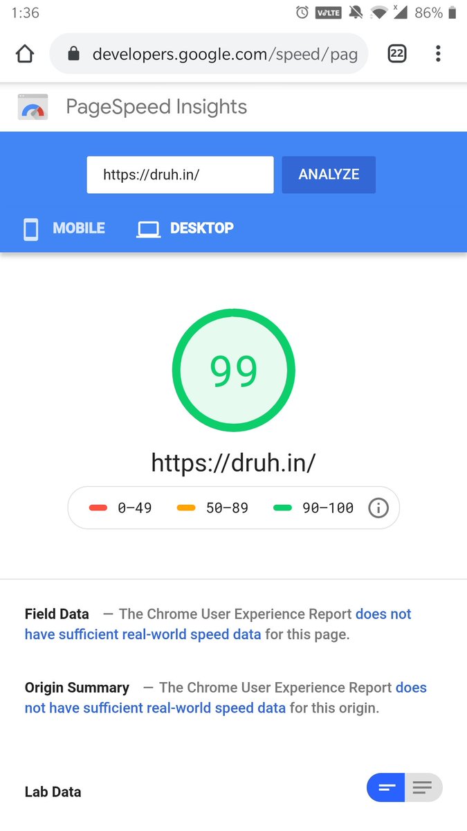 Druhin13's tweet image. #SiteSpeedAccelerator now it went to 99 !!

druh.in