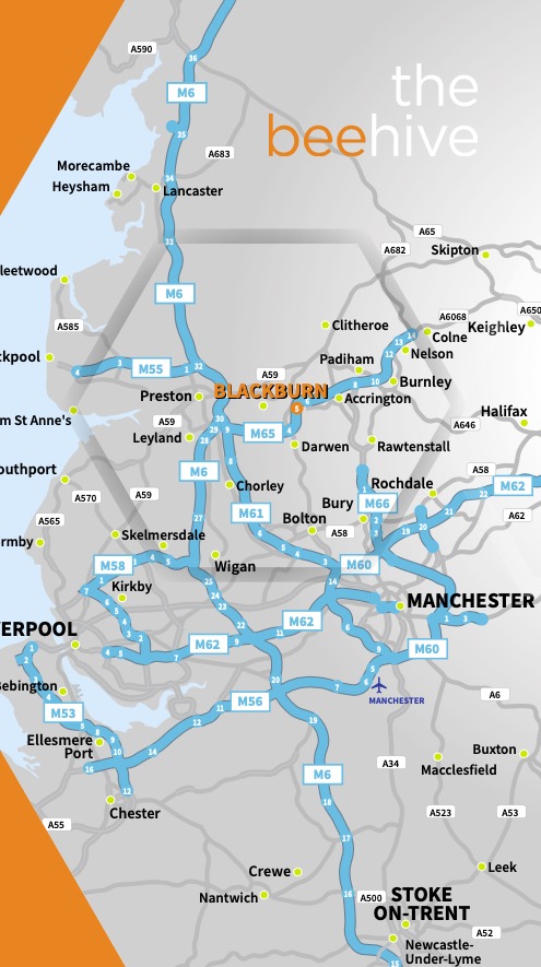 Within one minute of J5 of M65 &amp; only 2 miles from Blackburn town centre, all the amenities you could need are on your doorsetep!