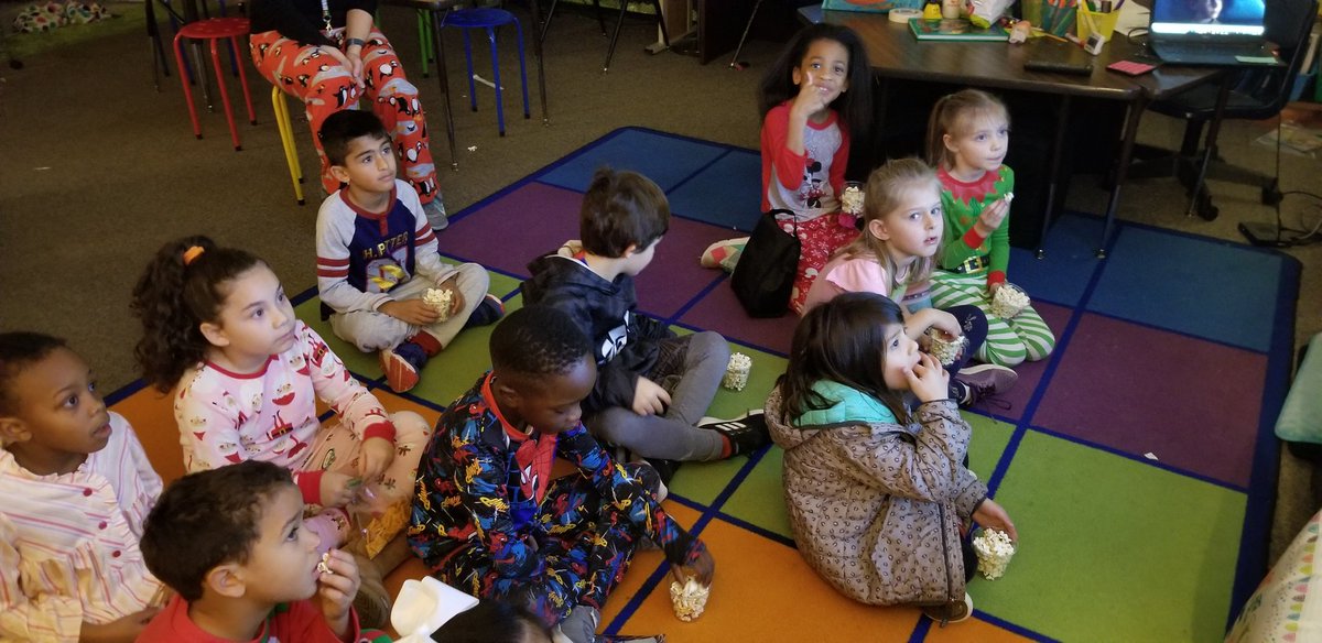 Dlorenz16's tweet photo. Polar Express Literacy Day. Movie, popcorn and pjs. #addisonleads @AddisonEle1 https://t.co/RCfSL45BDd