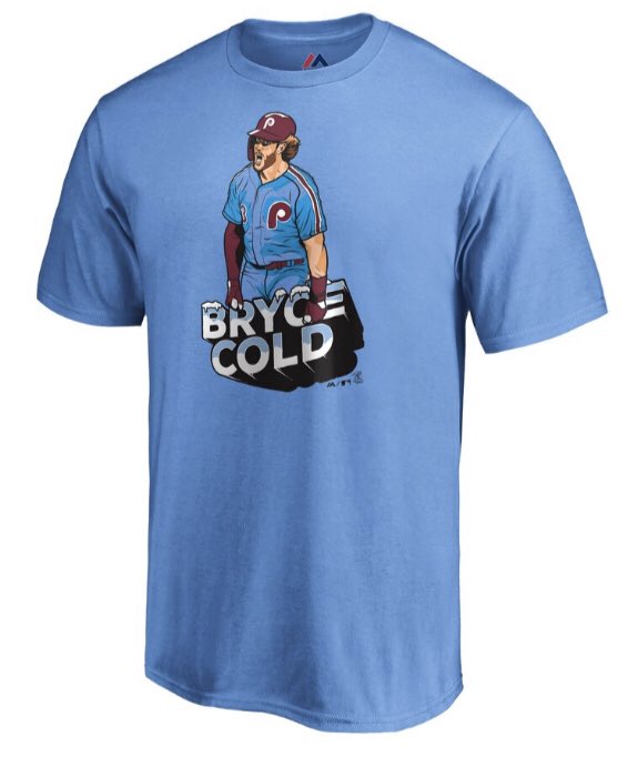 philliesNEstore's tweet photo. How cold is it outside? #BryceCold ๐ฅถ Spend $40 in-store today, get a free #phillies pint glass. https://t.co/99cN2t4TIU