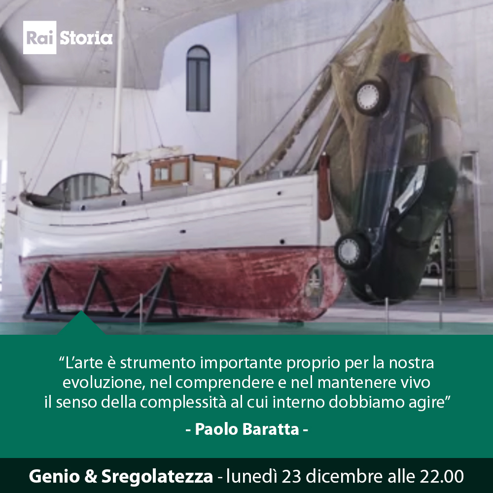 RaiStoria's tweet photo. Dagli anni '90 all’inizio del XXI secolo, la storia d’Italia attraverso gli occhi degli artisti, l'ultimo appuntamento di #Genio & #Sregolatezza, domani lunedì #23dicembre alle 22.00 su @RaiStoria https://t.co/uaKkhAfPzS