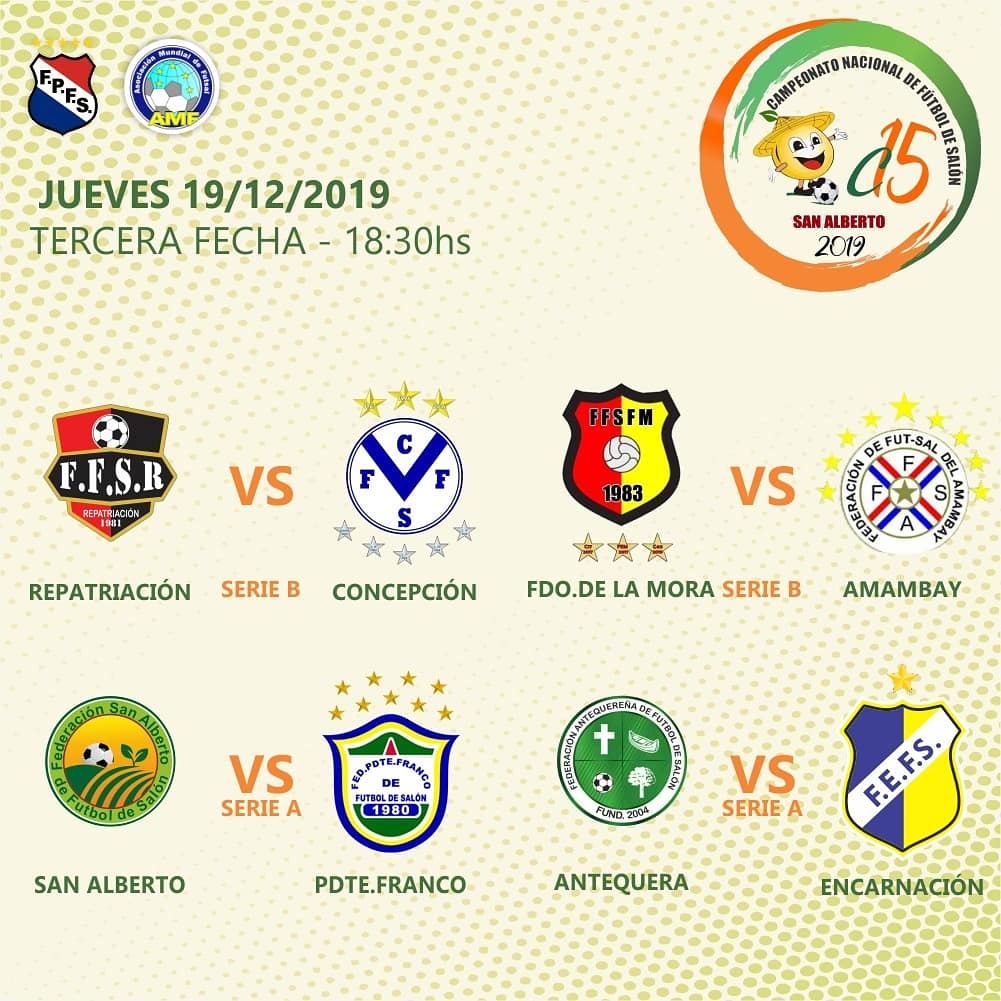 fpfs_py's tweet image. Resultados y encuentros para la tercera fecha 🏆🔝⚽ "Campeonato Nacional C15-San Alberto"