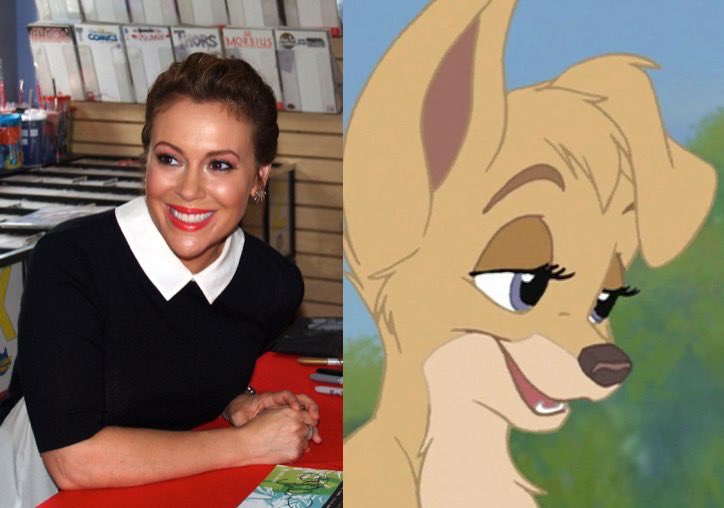 Happy 47th Birthday to Alyssa Milano! The voice of Angel in Lady and the Tramp II: Scamp\s Adventure. 
