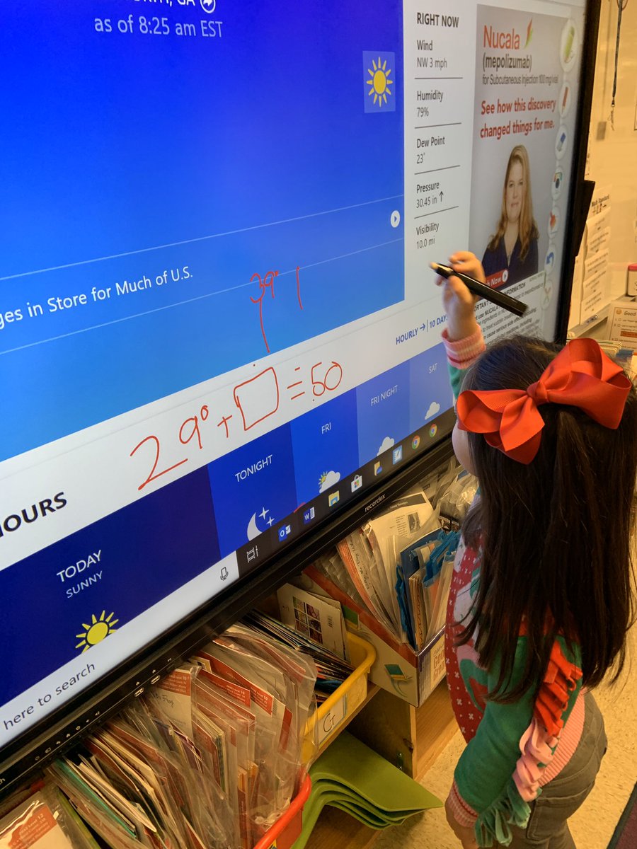 kcrimm5's tweet image. Starting this cold morning with Number Talks with the weather (by determining how much our temp is increasing today) and with a Target Number!  @FordEScobb #BuildingMathematicians