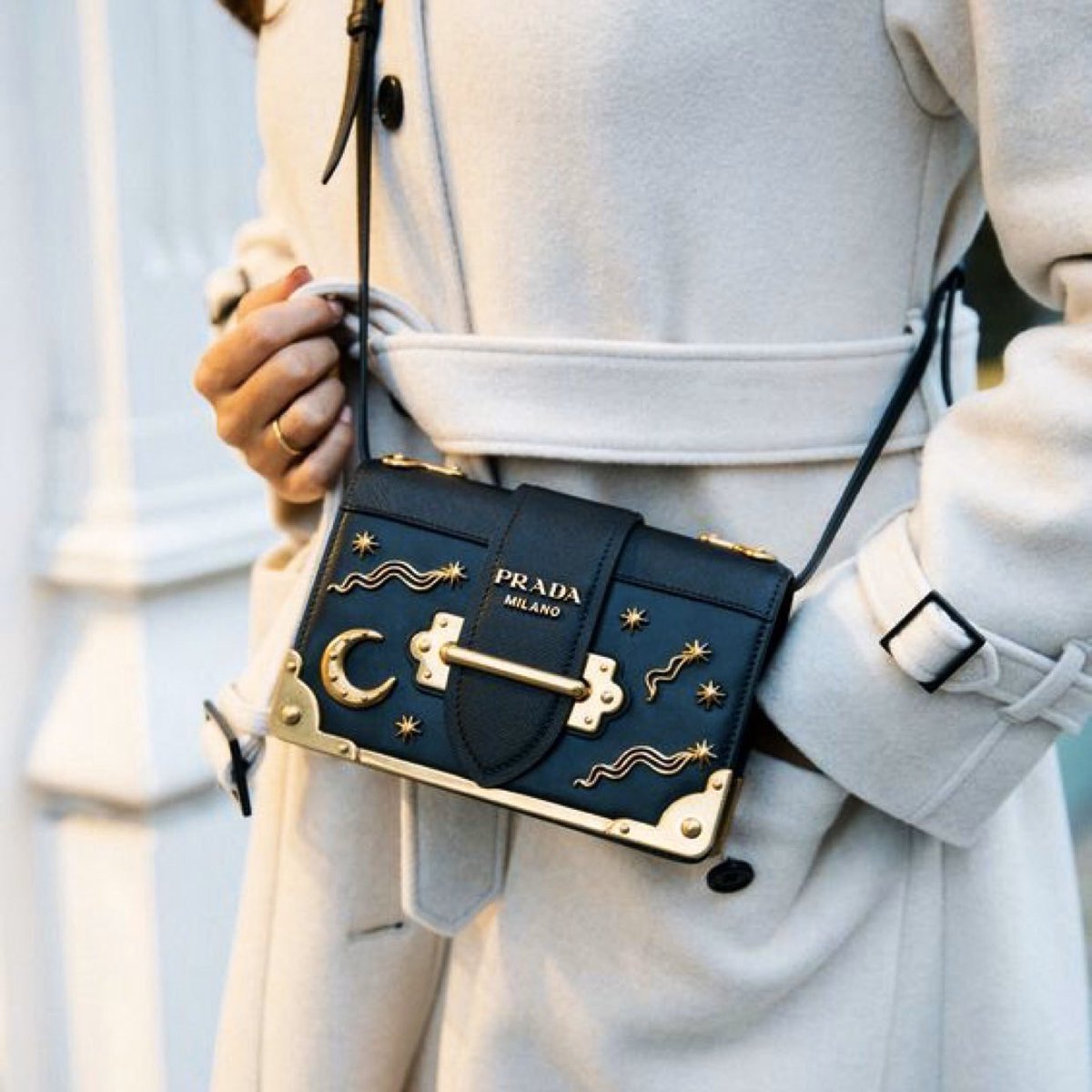 prada bag with moon