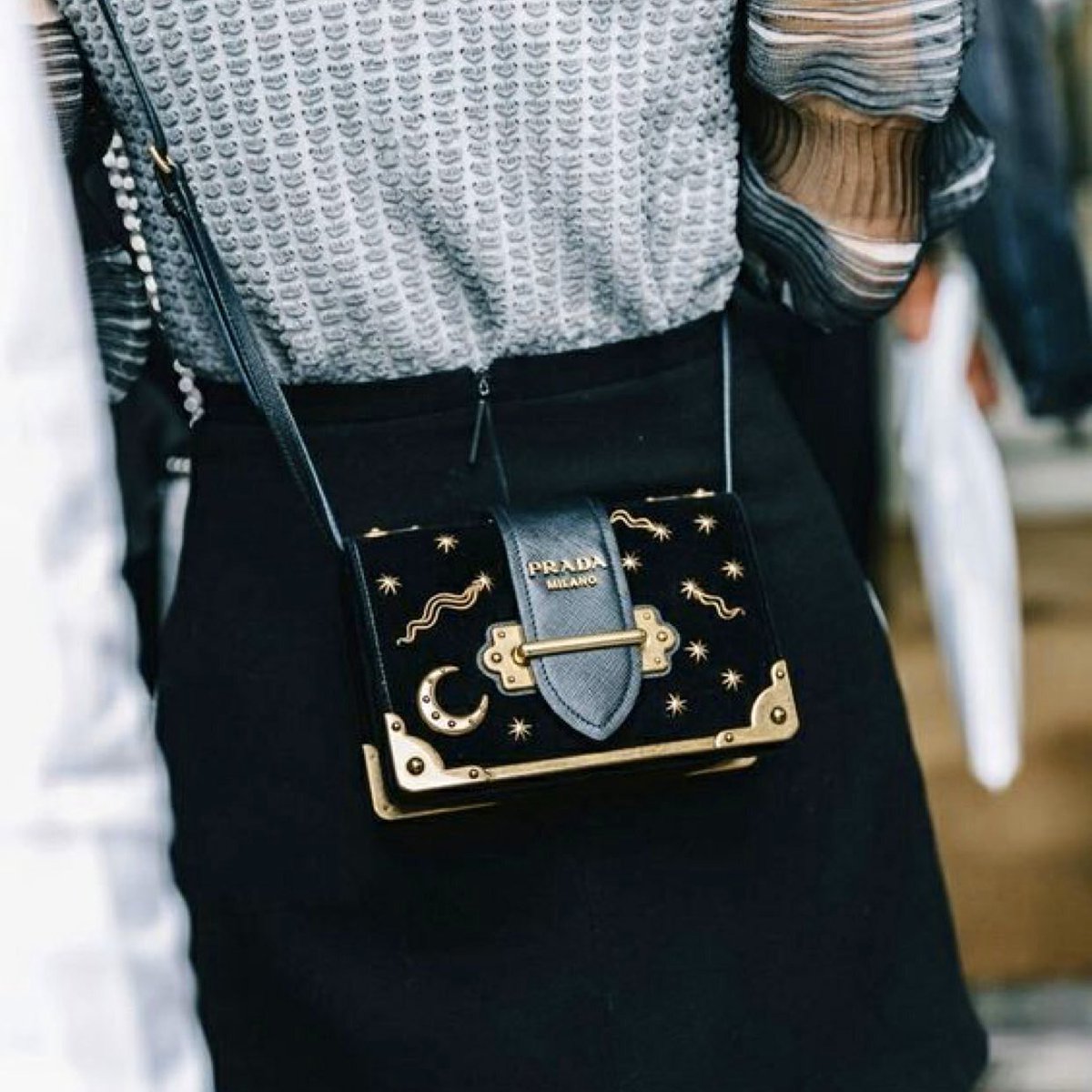 prada bag with moon