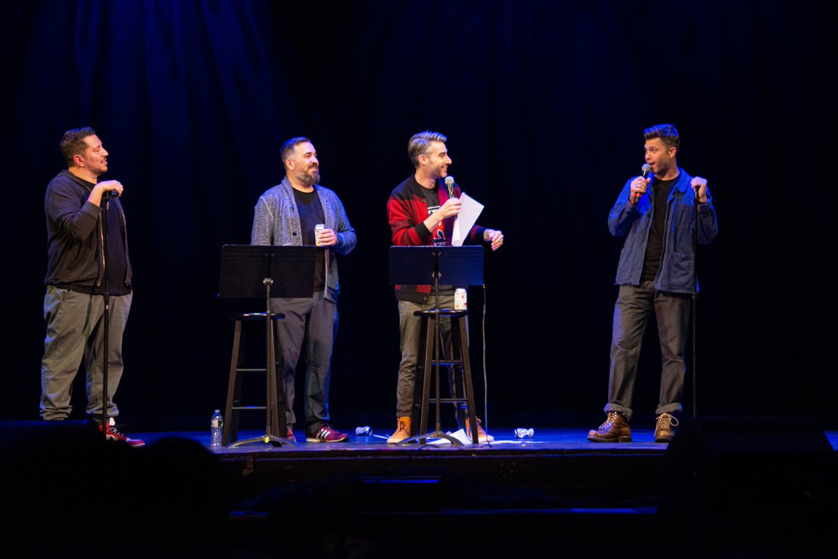 SIMuseum's tweet photo. A best moment from 2019! 

Colin Jost &amp; Michael Che hit the stage for a comedy show to benefit the Staten Island Museum! Guest appearances by Steven Castillo, Melissa Villaseñor, Casey Jost, Sal Vulcano, and Brian Quinn. #StatenIslandMuseum #SIMuseum #Bestof2019 https://t.co/EwITi8t5rW