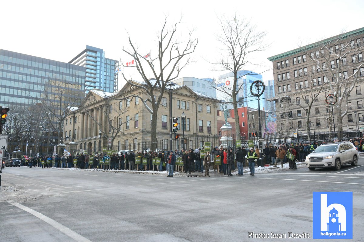 The crowd is growing substantially at Province House as the Northern Pulp protest grows