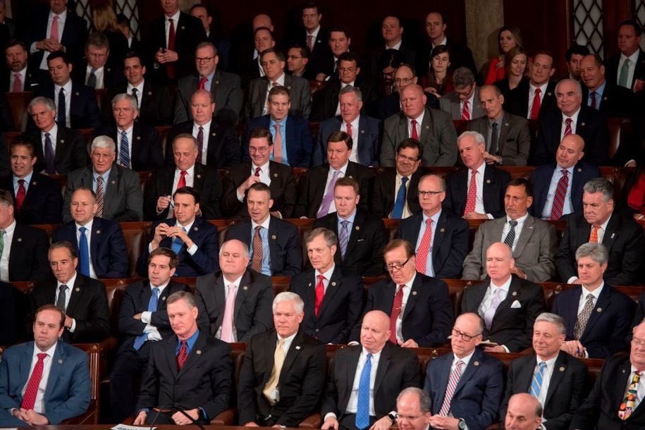 Amy_Siskind's tweet photo. The face of the Republican Party at yesterday’s historical impeachment vote. How any self-respecting woman still belongs to this party is beyond me!

(photo cred @IAmSophiaNelson) https://t.co/vhaFwztgzt