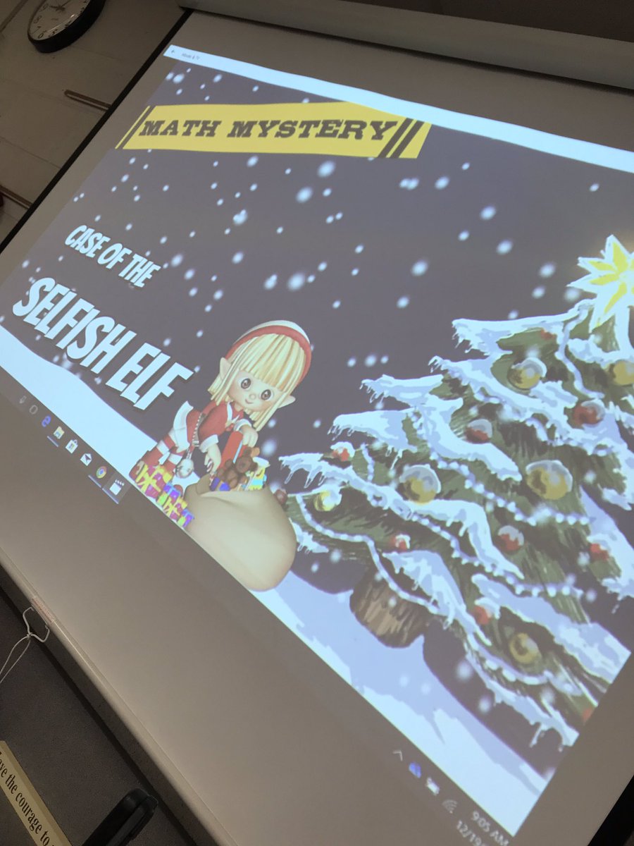 LacrossLindsay's tweet photo. Students work as super math detectives to help crack the case of the Selfish Elf! @myLSPS @VioletAllStars https://t.co/u5cEzJyV1i