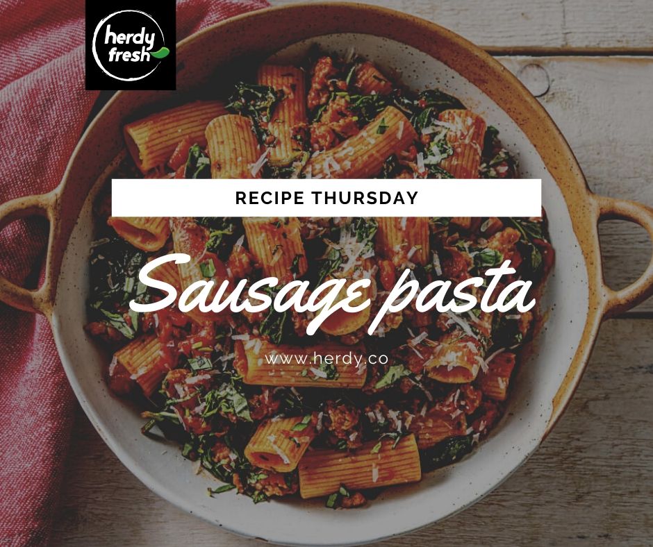herdy_co's tweet photo. Here's a new recipe to spice up your pasta and make use of sausages. It's scrumptious and easy to make. Get sausage pasta recipe on our Facebook and Instagram @herdyfresh. Enjoy 😃

#HerdyfResh #RecipeThursday https://t.co/5HYtUktdzo