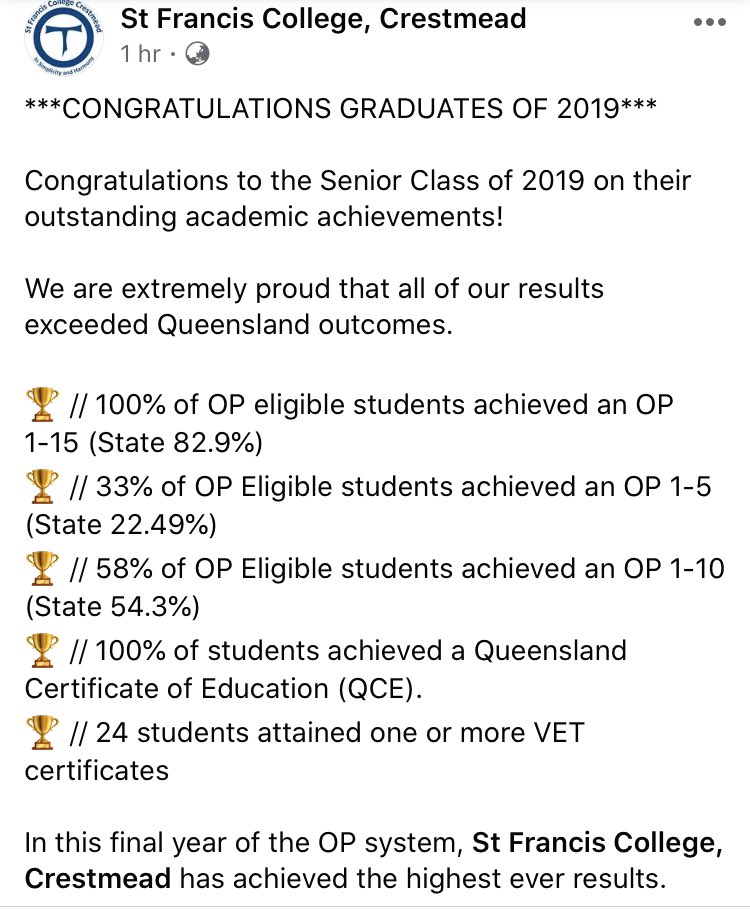 DavidGall1's tweet photo. Well done to the @StFrancisColleg class of 2019 and all the teachers who contributed to their success #sfclearn https://t.co/CWY1Cue57T
