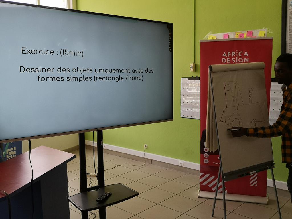AfricaDesignSch's tweet photo. Jour✌🏾 de l'#Iconathon!
Après un retour sur les acquis de la veille, on passe aux exercices.
Petit challenge du matin: les apprenants doivent dessiner des #icônes en utilisant des formes. Simples. Basiques.
@helloyux @lecolededesign
@SemeCity #cocoji #Graphiste #Illustrateur https://t.co/9mTIIDOp2M