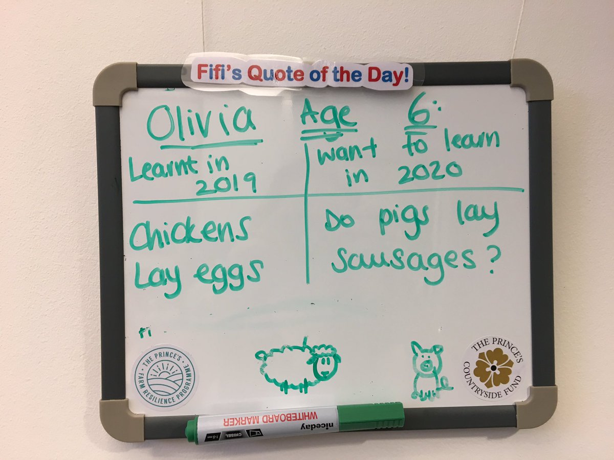 countrysidefund's tweet photo. What do you want to learn in 2020? 

This is what Becca, our Fundraising Officer’s little sister wants to learn! 🐖🐷🐽 https://t.co/Uk2iZCjHK3