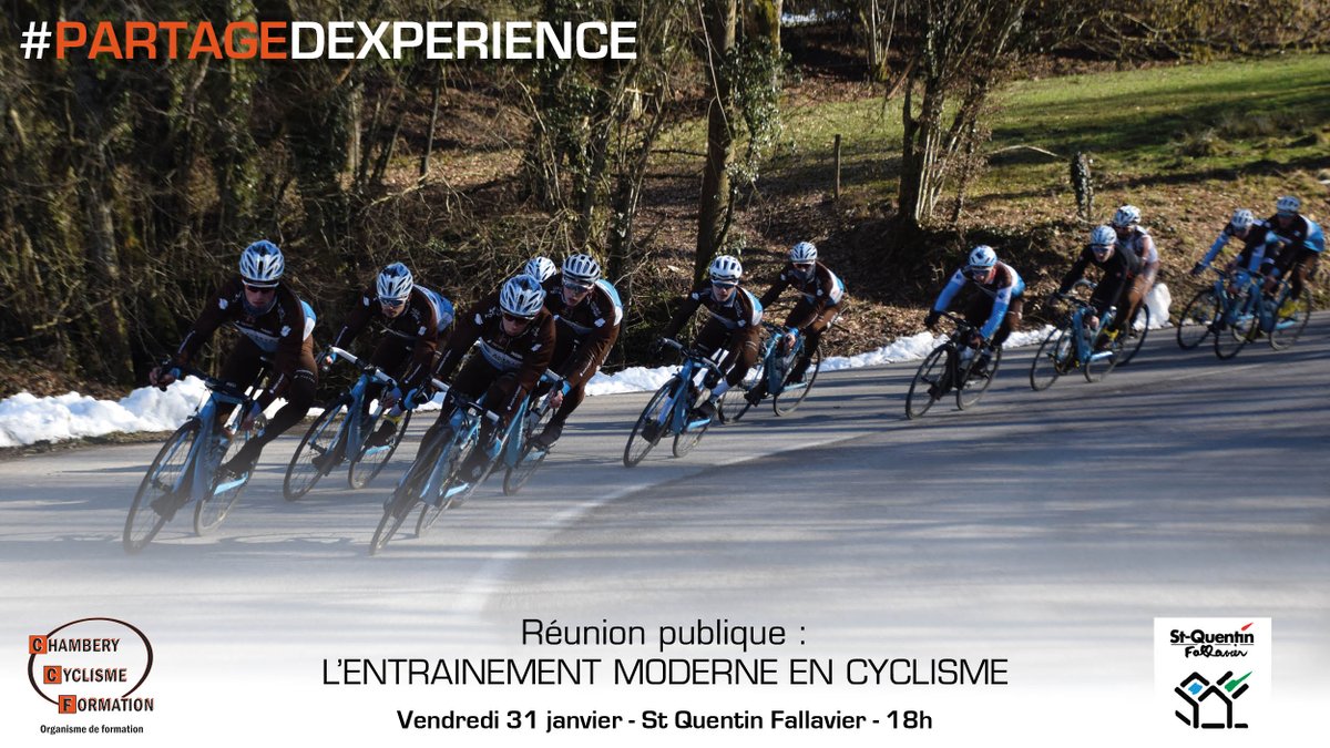 ChamberyCF's tweet photo. La prochaine réunion publique #PartageDExperience c'est le 31 janvier à #SaintQuentinFallavier ! Au programme : l'entrainement moderne en cyclisme
#CCFTraining | #ChambéryCF 🚴♂️ https://t.co/sm4dWokOAT