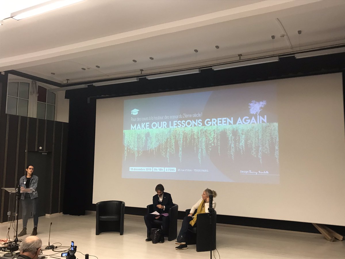 Forumeteoclimat's tweet photo. 🌍 #MakeOurLessonsGreenAgain
Journée de soutien à la proposition de loi pour une inclusion obligatoire des enjeux environnementaux dans l’enseignement supérieur avec @delphinebatho & @VillaniCedric #réveilécologique
@ENS_ULM
@REFEDD @CliMates_intl
#ClimateAction https://t.co/YXVa7onste