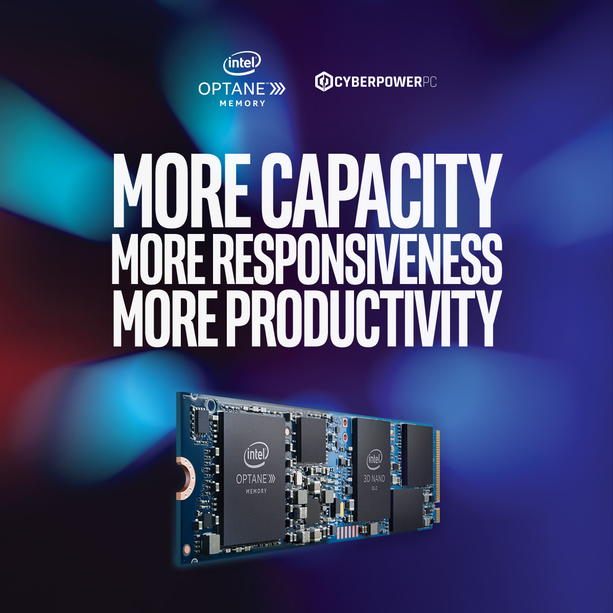 CyberPowerPC_UK's tweet photo. 📢 Level up your productivity.
The @IntelUK Optane memory H10 with solid state storage combines the power of Intel Optane memory with the capacity of Intel QLC NAND technology.
Find out more: https://t.co/oU5fRiEdId https://t.co/FbgKH1qQax