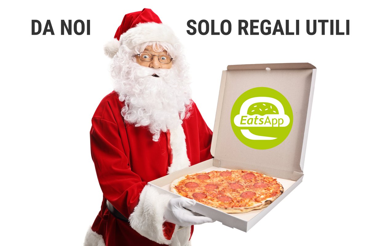 eatsapp_it's tweet photo. A #Natale sii veramente più buono: regala #pizze!

#Food #fooddelivery #gift #eatsapp #pizza #SantaClausIsComingToTown #Bologna #potenza #startup https://t.co/Y8iXMlMWBW