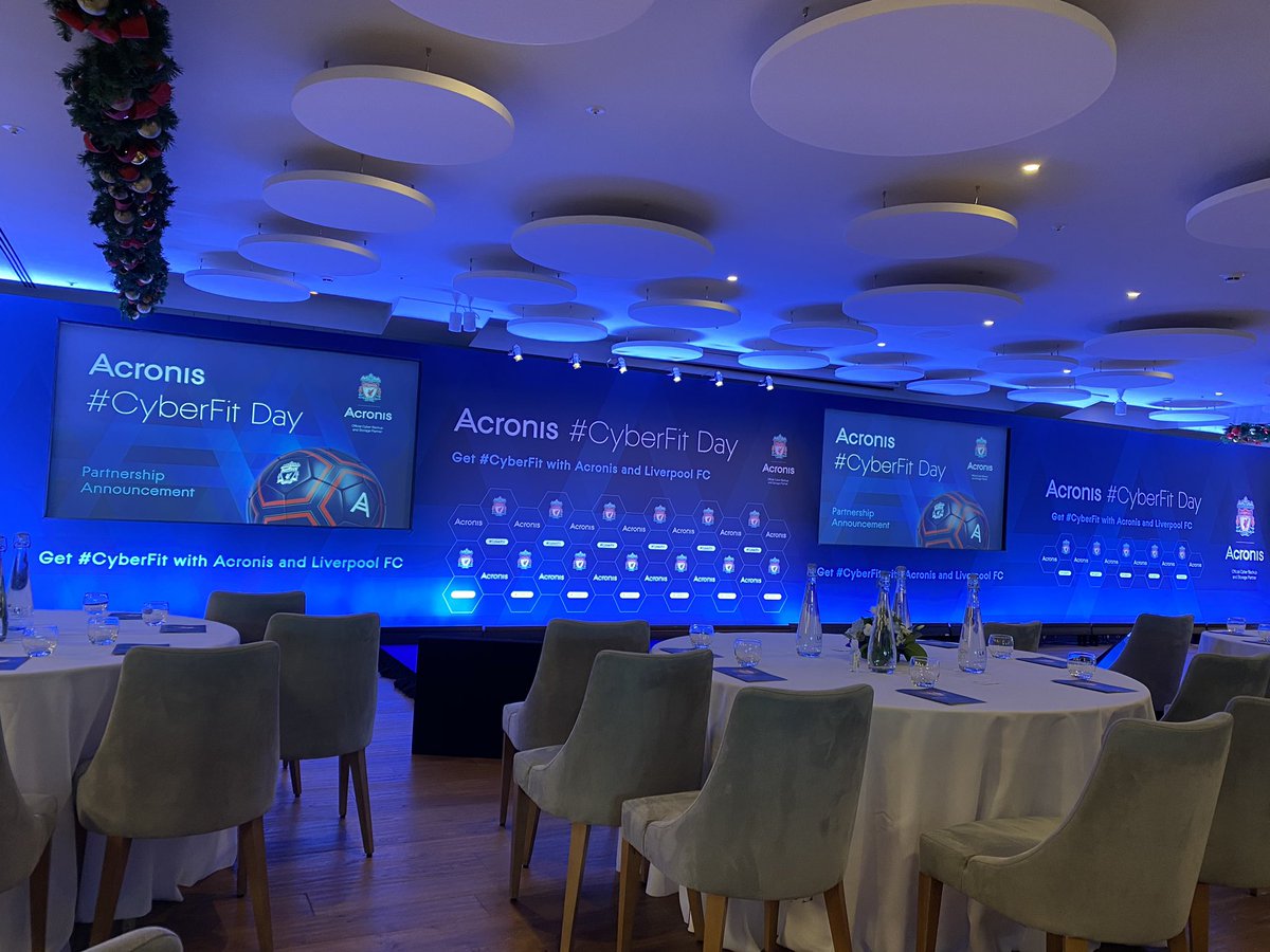 All ready for the Acronis #CyberFit day at Liverpool Football Club