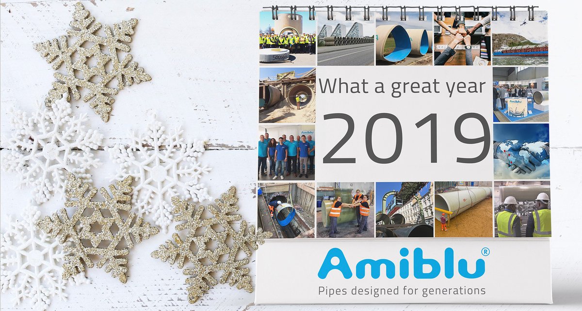 So many great things happened in 2019. Thank you for your work, your dedication, and your trust in #GRP #pipes and Amiblu. You help us build #solutions for #generations to come! Enjoy your holidays - we're full of energy for 2020!! #YearInReview  #2020Vision