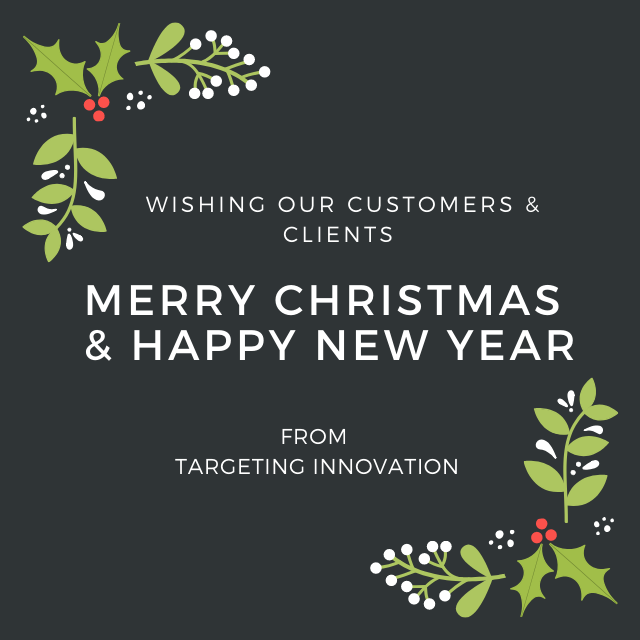 TargInnov's tweet photo. Our office in Glasgow closes on Monday 23rd December and will reopen on Monday 5th January. We hope you all have a lovely Christmas and all the best for 2020! https://t.co/LkMLnrPvti