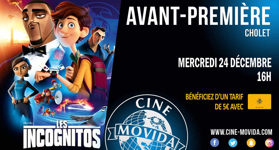 Avant-première du film d'animation "Les Incognitos", mardi 24 décembre à 16h !