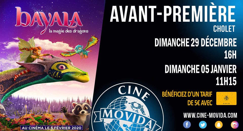 Double AVP le dimanche 29 décembre 16h et le dimanche 5 janvier 11h15 du film d'animation "Bayala" !