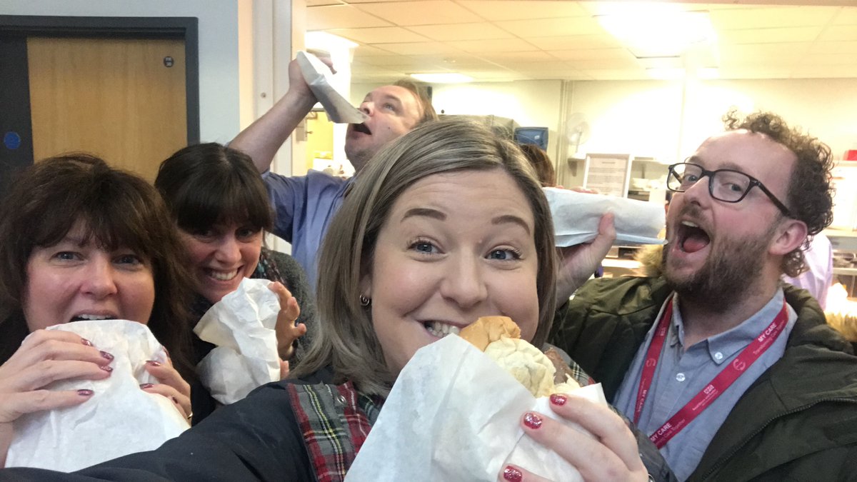Sophiemccoy's tweet photo. The tiredness and need for a Christmas break is real! #clindoc team breakfast to fuel us for the day for the final push before Christmas! #mycare #rdehospitals #epicimplementation #greatteam #allthesausages #190daystogo #areyourde? https://t.co/ukTeillnA9