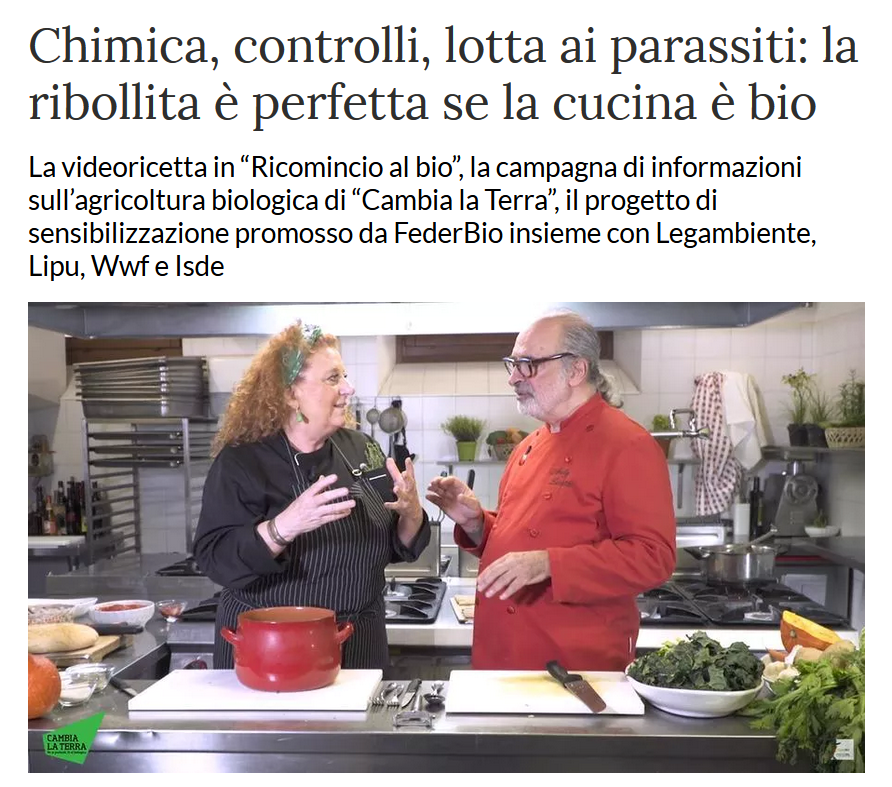 cambialaterra's tweet photo. #RicominciamoDalBio Su @tuttogreenLST la videoricetta della ribollita bio. @luisannamesseri e @LuottoAndy ai fornelli per parlare di agricoltura senza chimica.
L'articolo qui 👉🏽 https://t.co/umB94y4NtO
La videoricetta 👉🏽 https://t.co/xYDrYhFggW https://t.co/4JV6tl93EB