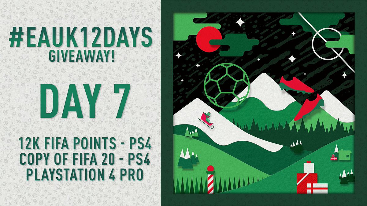 la5ty's tweet photo. FUTMAS Day 7 is here! New SBCs are live!

I have the pleasure of hosting today’s #EAUK12Days giveaway, which includes - 

💥 A PS4 Pro 
💥 FIFA 20 - PS4
💥 12k FIFA Points - PS4

Follow @ElectronicArts &amp; Myself and RT for the chance to win all 3 prizes!

Tag a friend! 

(UK Only) https://t.co/aQRMWrfa0a