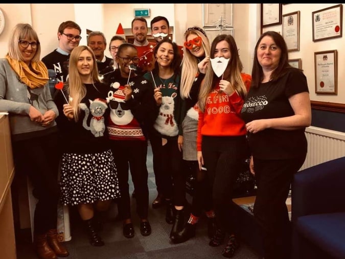 howsonsstoke's tweet photo. Its Christmas jumper day @howsonsstoke ๐
๐พ๐ This year our chosen charity is helping the homeless. Our team have been bringing donations of food, clothing & toiletries for this very worthy cause @MannaHouseHanley #Whereeverybodycounts #ChristmasJumperDay #helpingothers https://t.co/pjtmgZnc8d