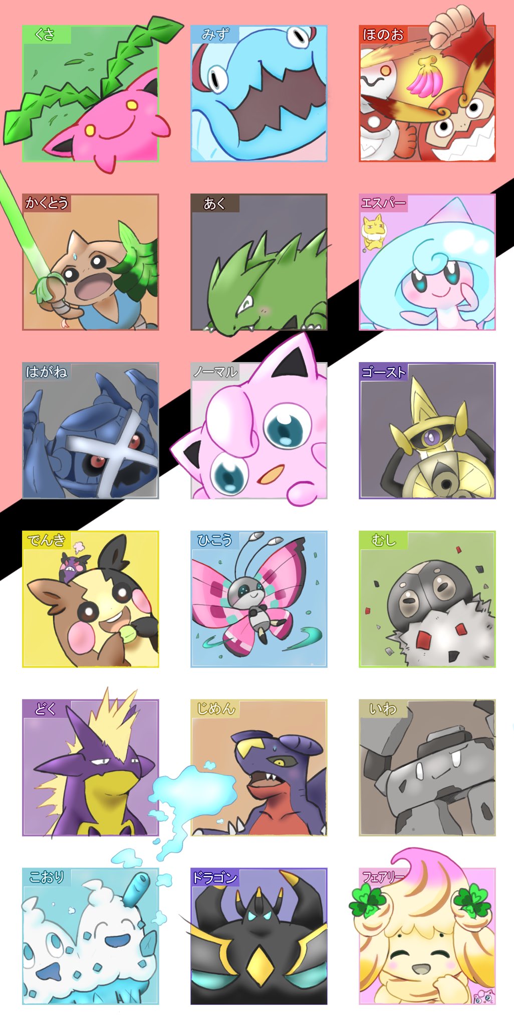ポケモンタイプ相性覚え方まとめ 剣盾やダイパでのタイプを画像で紹介 Meru Blog