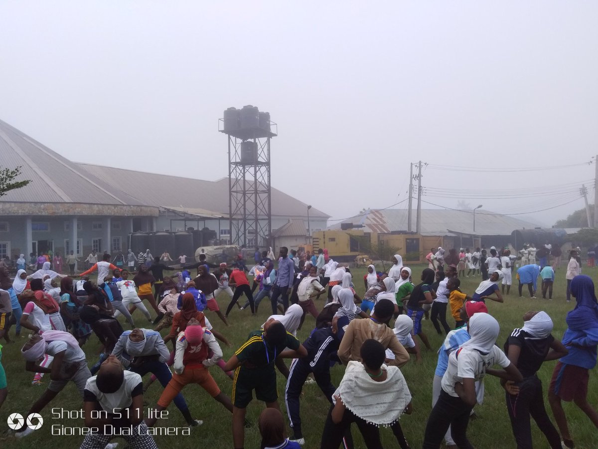ValueFemaleNet's tweet photo. After the morning devotion this morning, we had a brief aerobic session for the girls to attain physical fitness and get prepared for the long day ahead.
#VFNABC
#GirlHero https://t.co/pEUyQD1TMR