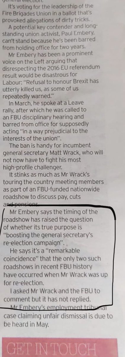 roachy7's tweet image. Using FBU resources to boost your re-election campaign, very true when have you done a roadshow before this? Also why have you not made a comment?🤔@MattWrack @FbuMatt4 
Vote @SeanStarbuckFBU who does not have to take these actions for his campaign